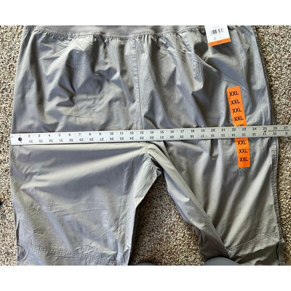 NWT Nautica Women's Cotton Roll-Tab Utility Pants, XXL Gray, Elastic Waist - Picture 10 of 12